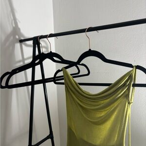 backless green dress. maxi. small.